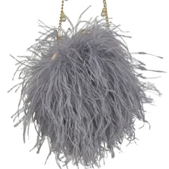 Ostrich Feather Clutch Bag | Elegant & Luxurious Design