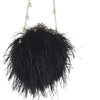 Ostrich feather clutch bag