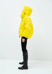 Gisela Premium Hooded Down Puffer Jacket in Yellow Alaska® Outerwear Company