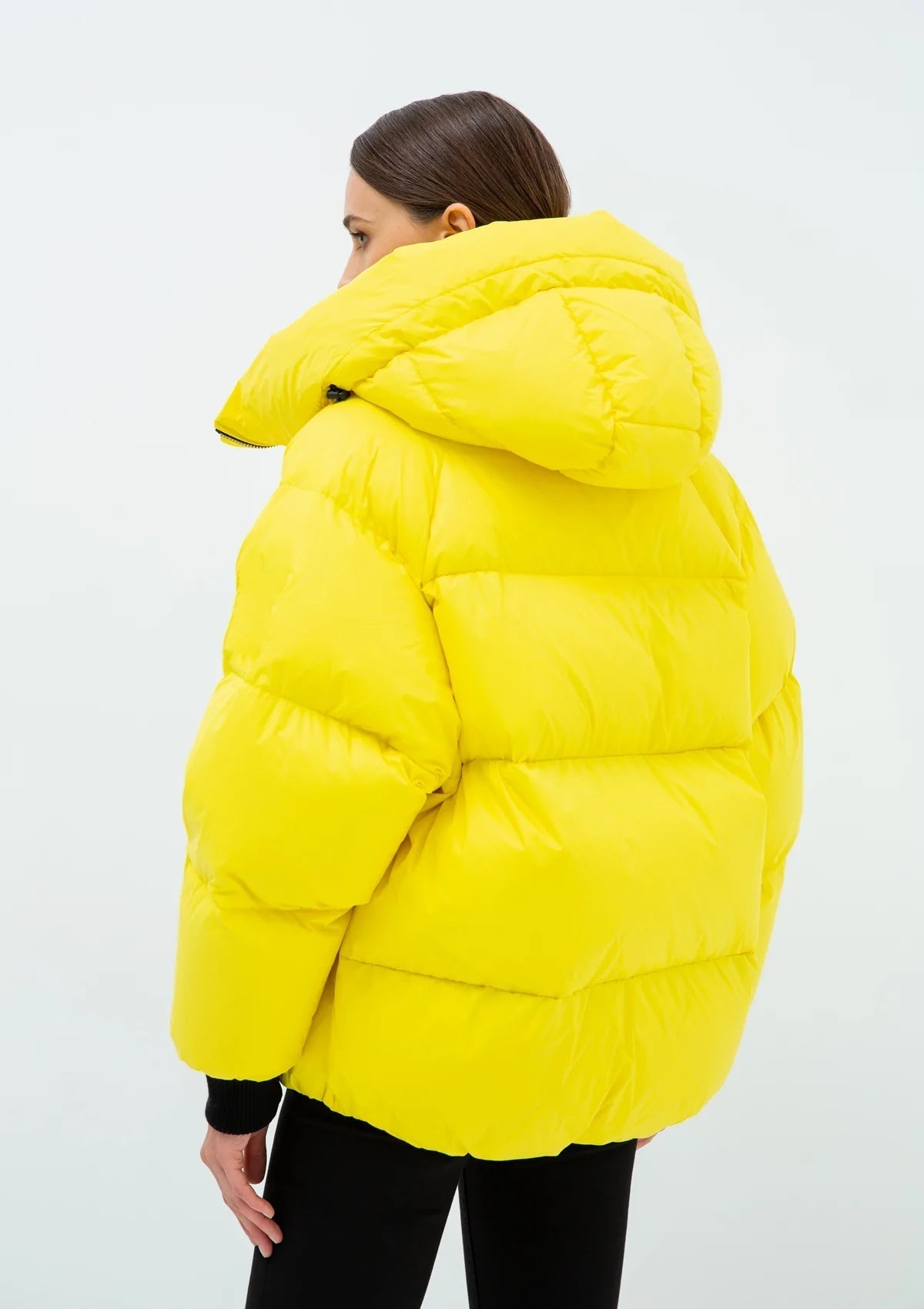 Gisela Premium Hooded Down Puffer Jacket in Yellow Alaska® Outerwear Company