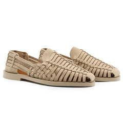 06-115-SND SANDALI Woven Leather Slip-On Sandal, Sand
