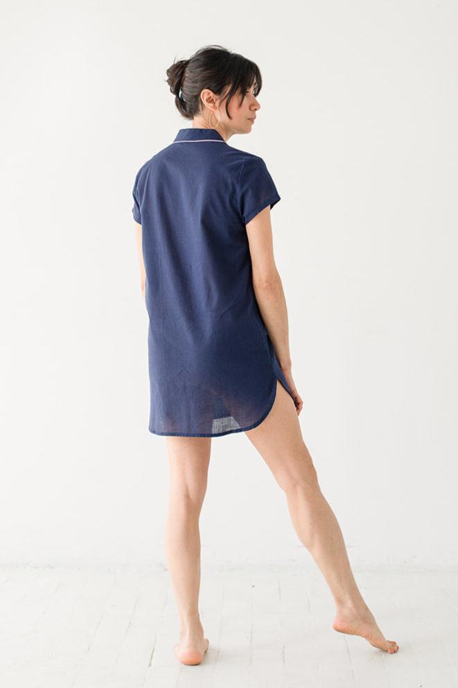 Shawl Collar Boyfriend Shirt Salua Lingerie