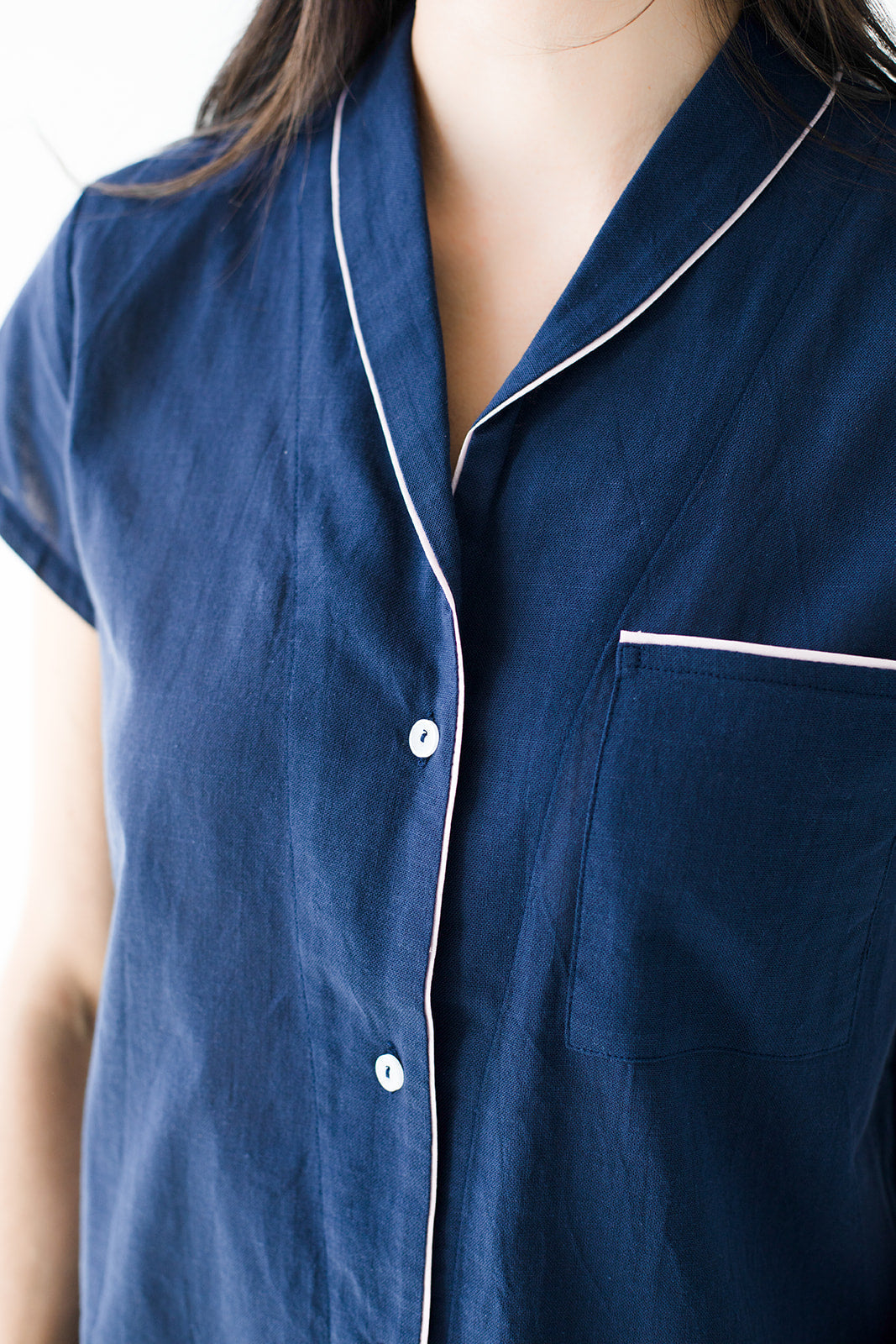 Shawl Collar Boyfriend Shirt Salua Lingerie