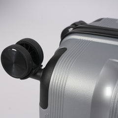 24-inch Silver Hardcase Roller Luggage with 360° Wheels & TSA Lock