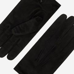 Silvia (black) - Italian suede leather gloves with luxurious cashmere lining