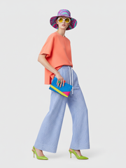 Striped Wide-Leg Pants, Hamptons | Women - BYMANYC ® New York