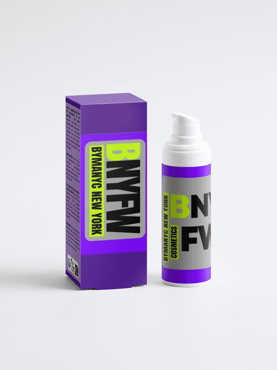 Bottle and packaging of Dynamic New York skincare product on a white background