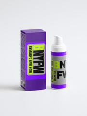 Bottle and packaging of Dynamic New York skincare product on a white background