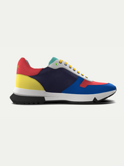 Multicolored sneaker on a white background