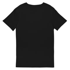 Plain black t-shirt on a white background