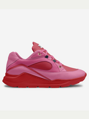 Pink and red sneaker on a white background