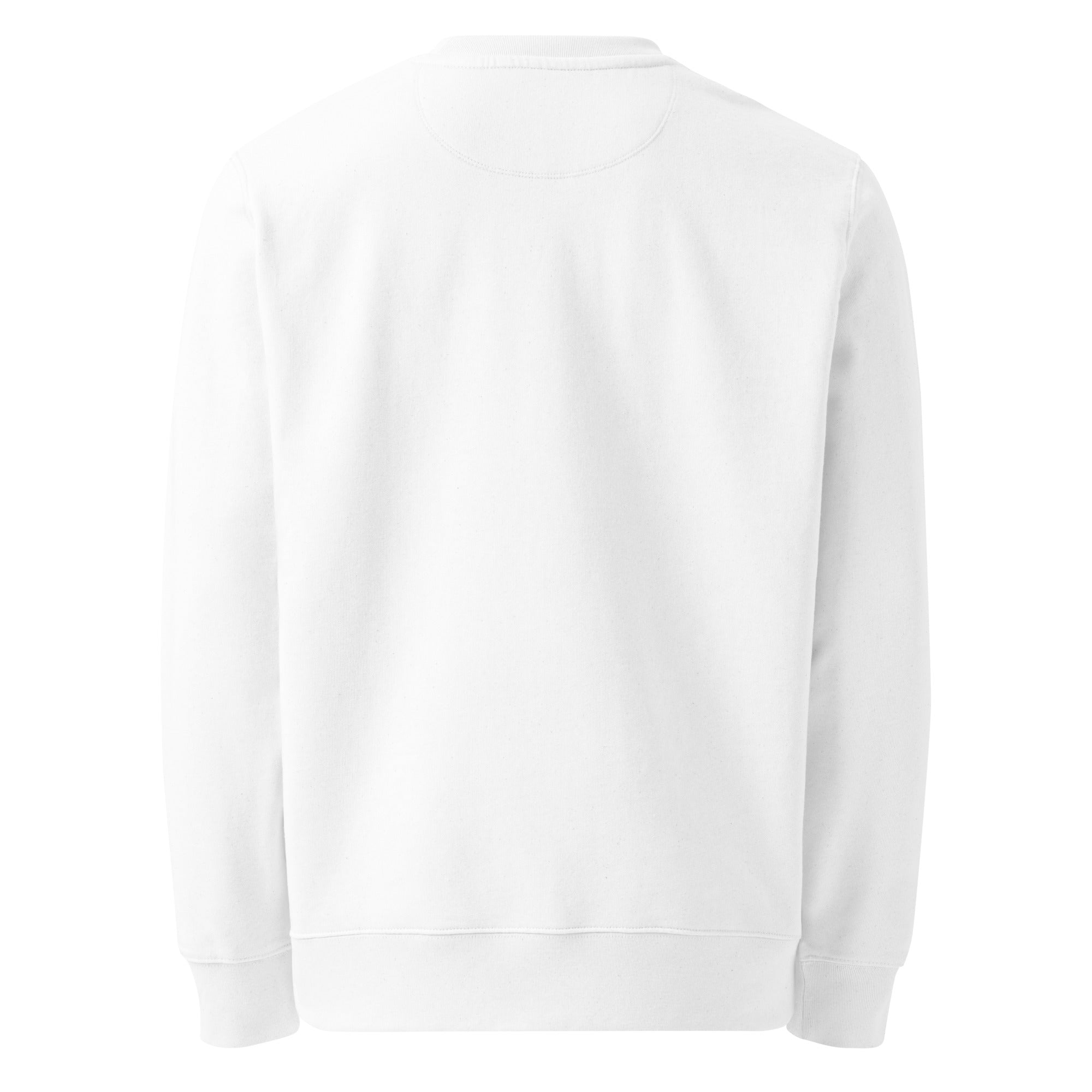 White sweatshirt on a white background