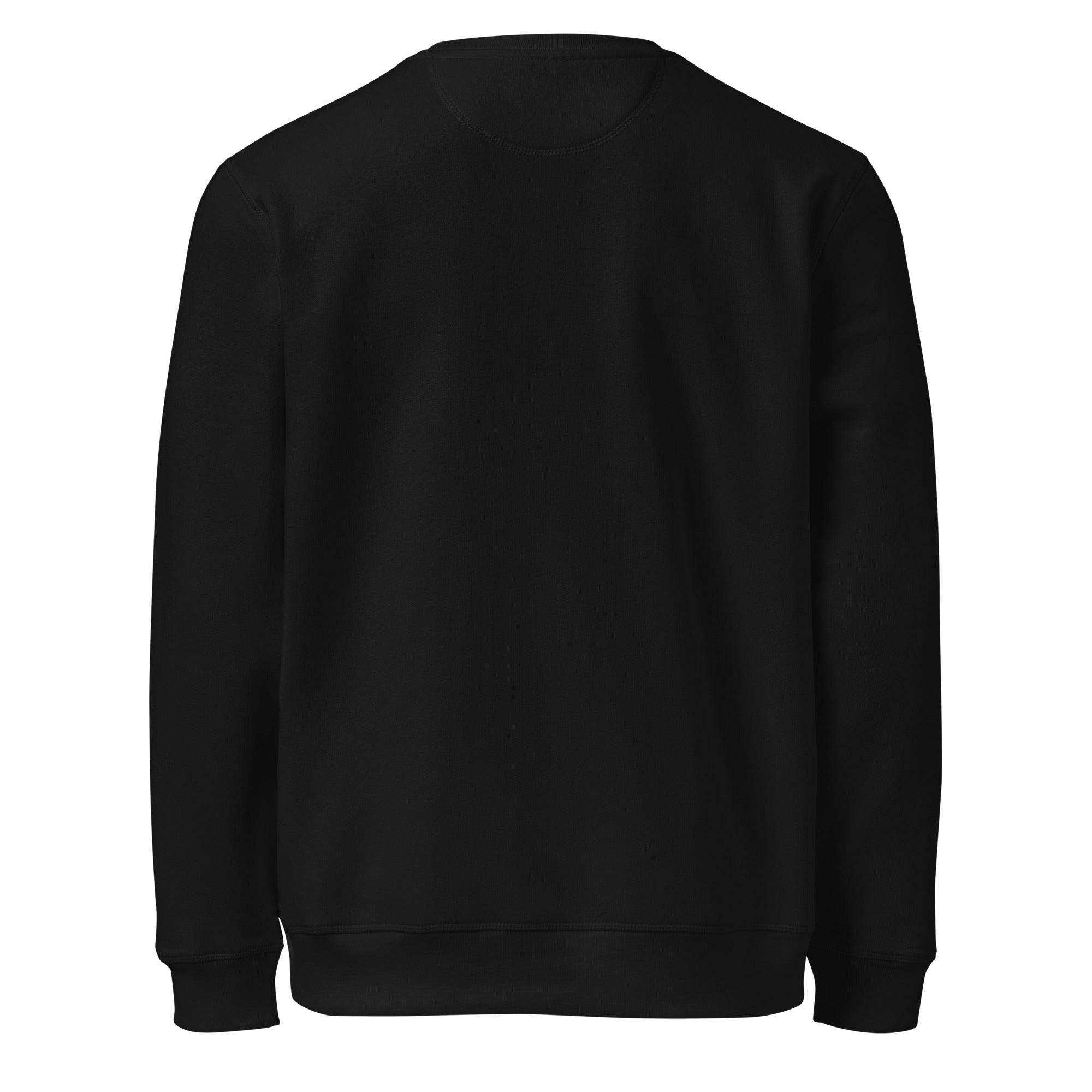 Black sweatshirt on a white background