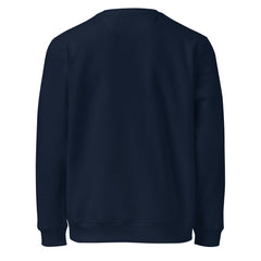 Navy blue sweatshirt on a white background