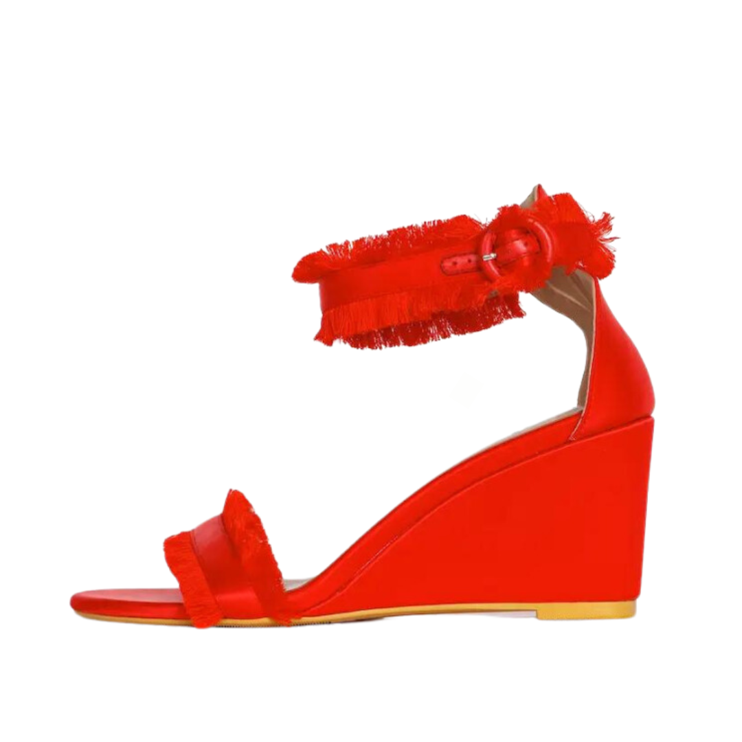 Angela Wedges Red Vaila Shoes