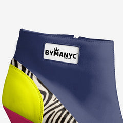 Colorful bag with 'BY MANCY' logo on a white background