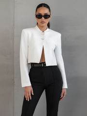 Versatile Stand Collar Blazer, Manhattan | BYMANYC ® New York