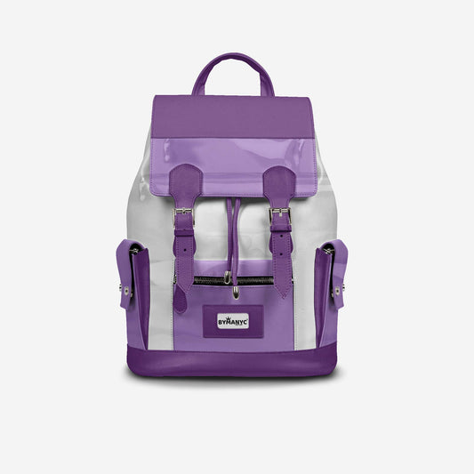 Violet & White Couture Eco Backpack – BYMANYC ® New York (Handmade in Italy) BYMANYC ® New York