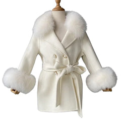 Girls' Cashmere Coat | Winter-Autumn Elegance