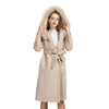Women's Casual Cashmere Coat With Natural Big Collar