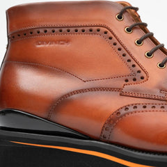 Zipper Brogue Martin Boots 2890 Brown