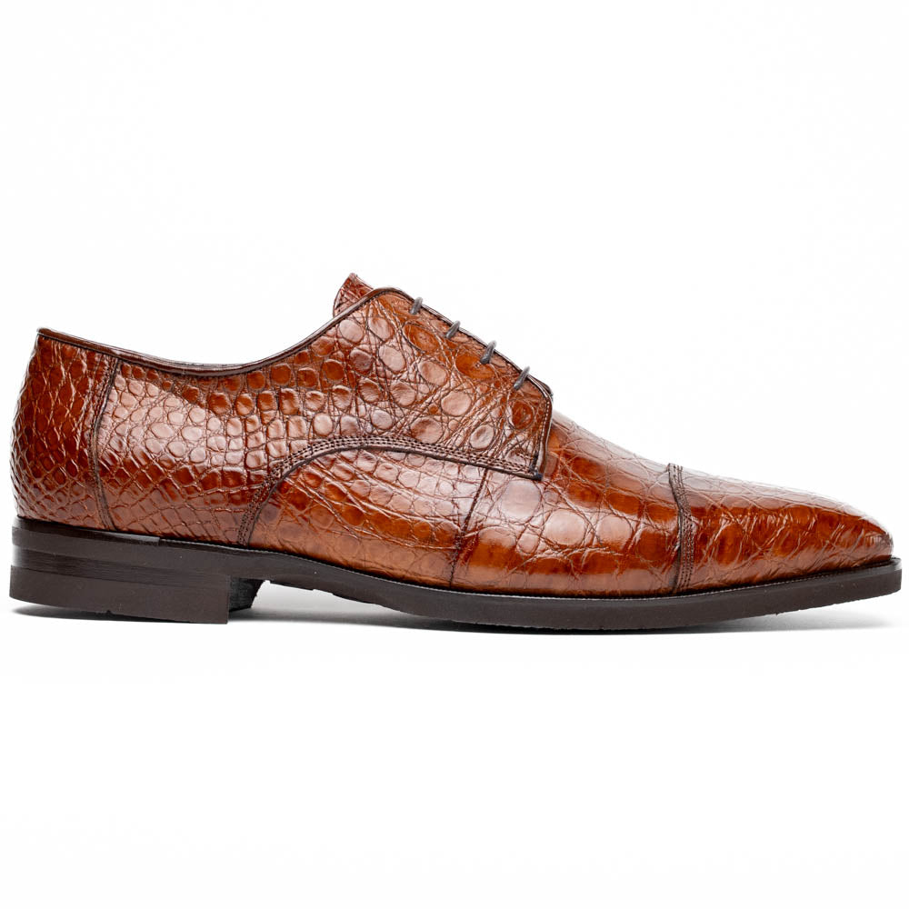 21-532-CGM ANDREA Crocodile Lace Up, Cognac