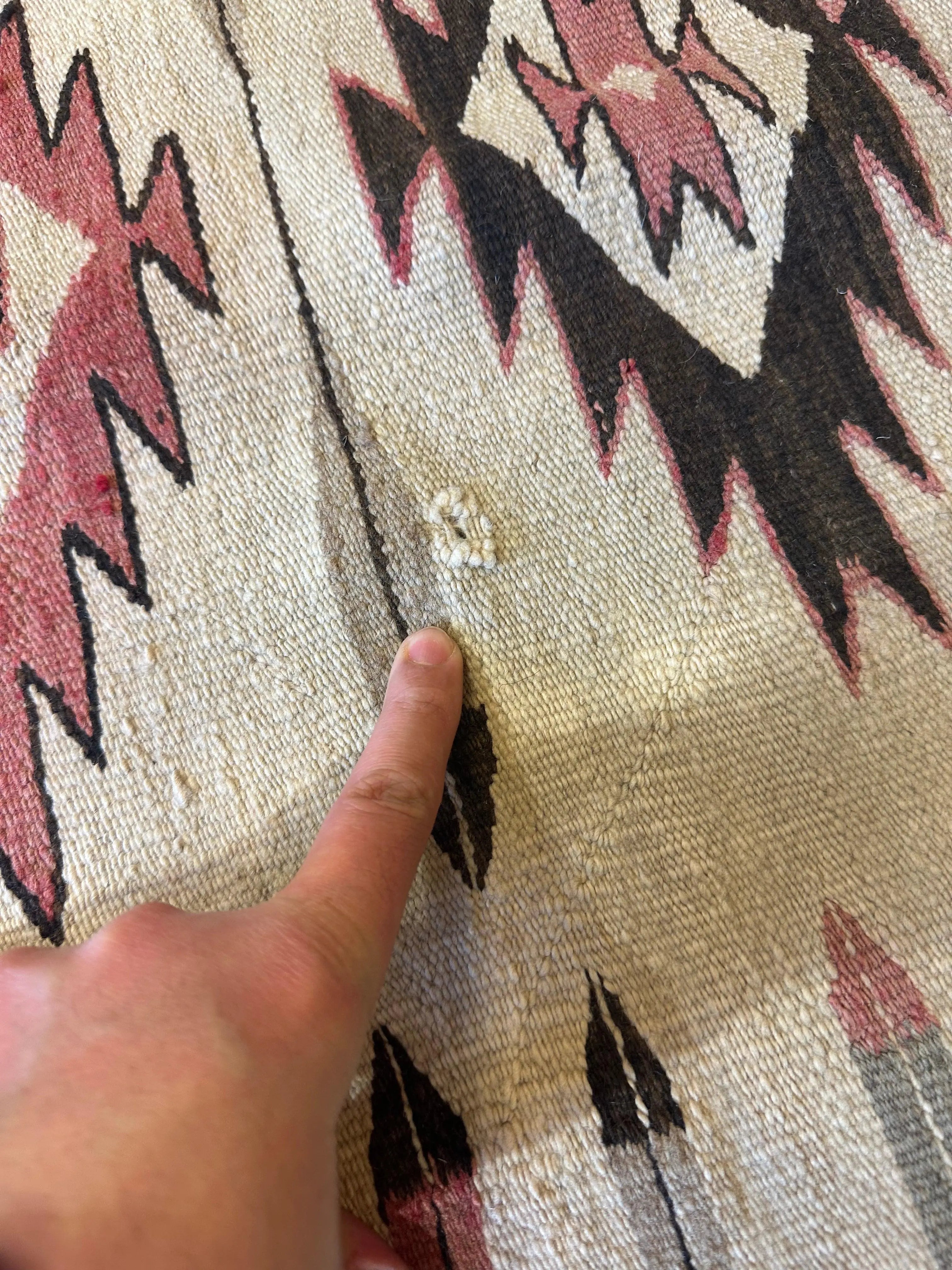 Antique 1880’s Navajo Rug 4’ x 5’ Rugistan