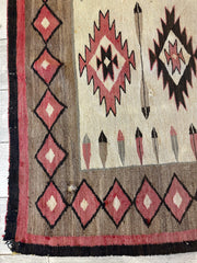 Antique 1880’s Navajo Rug 4’ x 5’ Rugistan