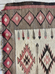 Antique 1880’s Navajo Rug 4’ x 5’ Rugistan