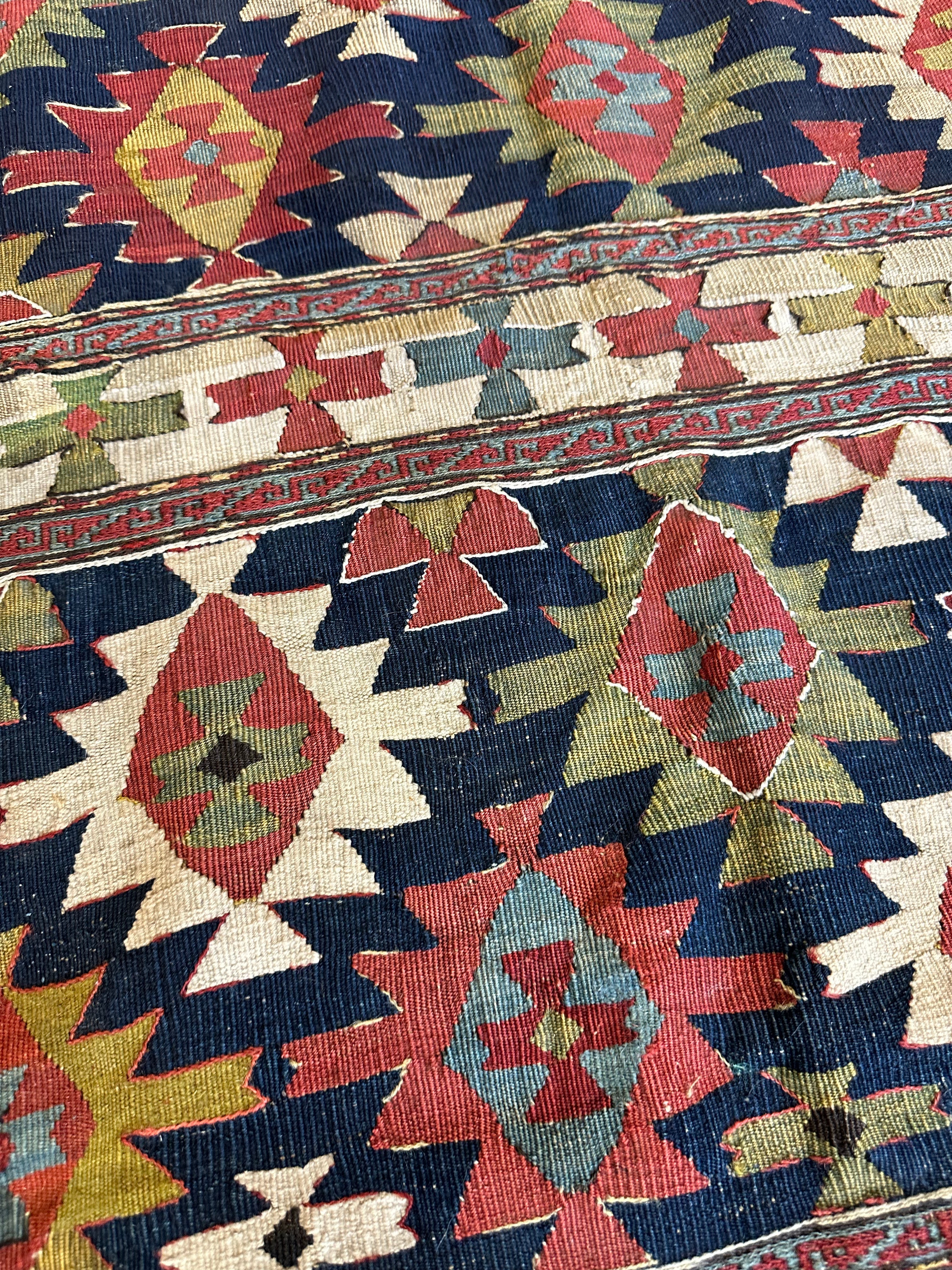 Antique 19th Century Caucasian Shahsavan Rug Rug 3’ x 4’ Rugistan