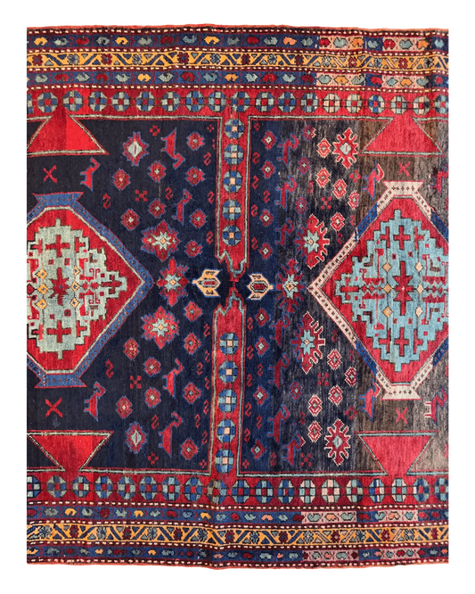 Antique 19th Century Handwoven Kazak Tribal Rug 5’ x 8’ Rugistan