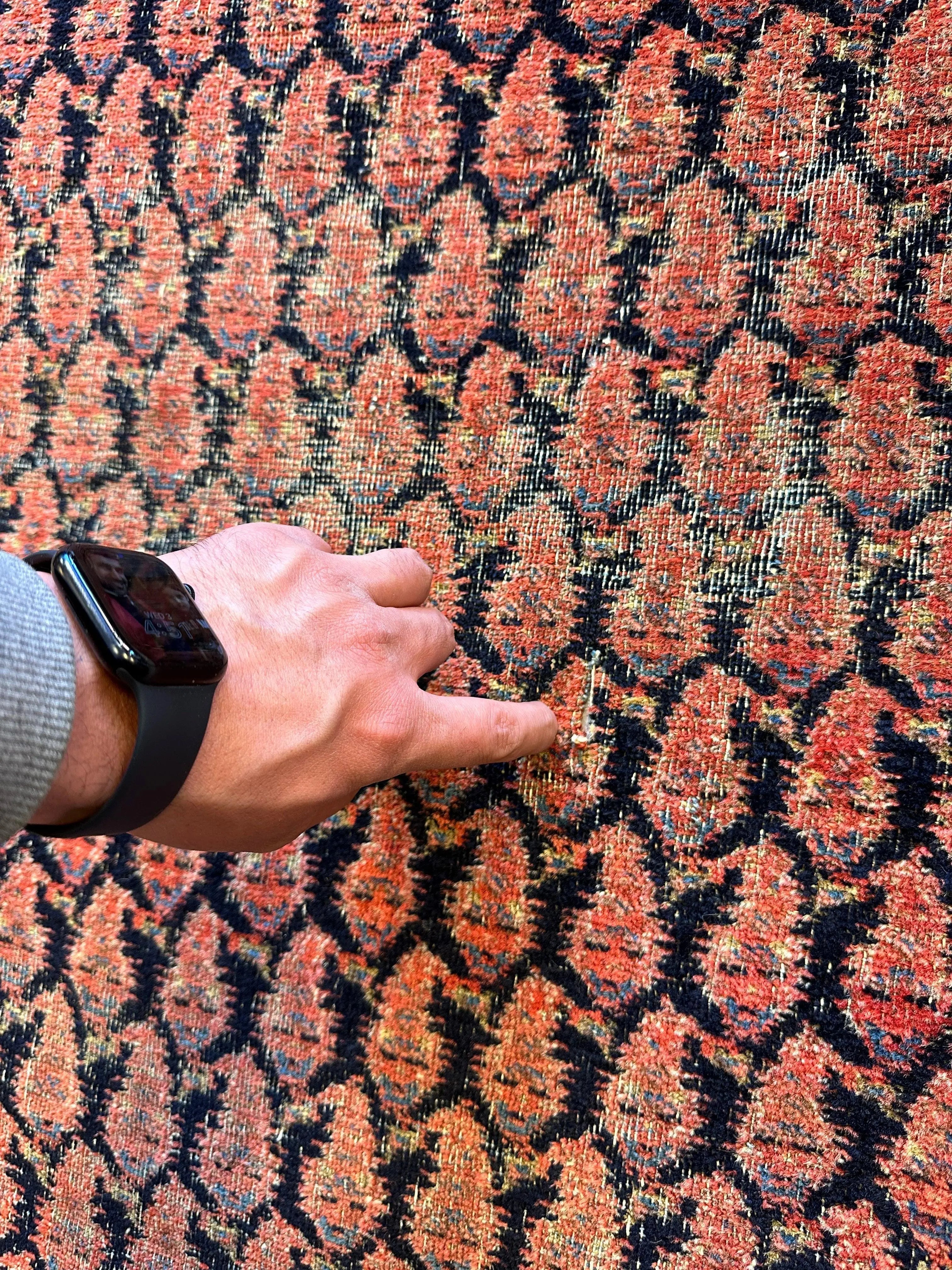 Antique All Over Paisley Kurdish Afshar Fragment Runner 3’3” x 7’7” Rugistan