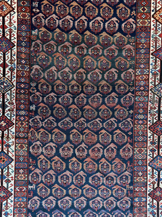 Antique All Over Paisley Kurdish Afshar Rug 4’5” x 8’11” Rugistan