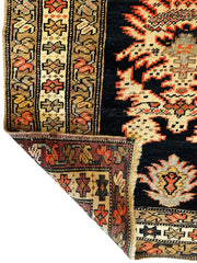 Antique Caucasian KarabakhSigned & Dated Wool on Wool Runner Rug 3 X 7 Rugistan