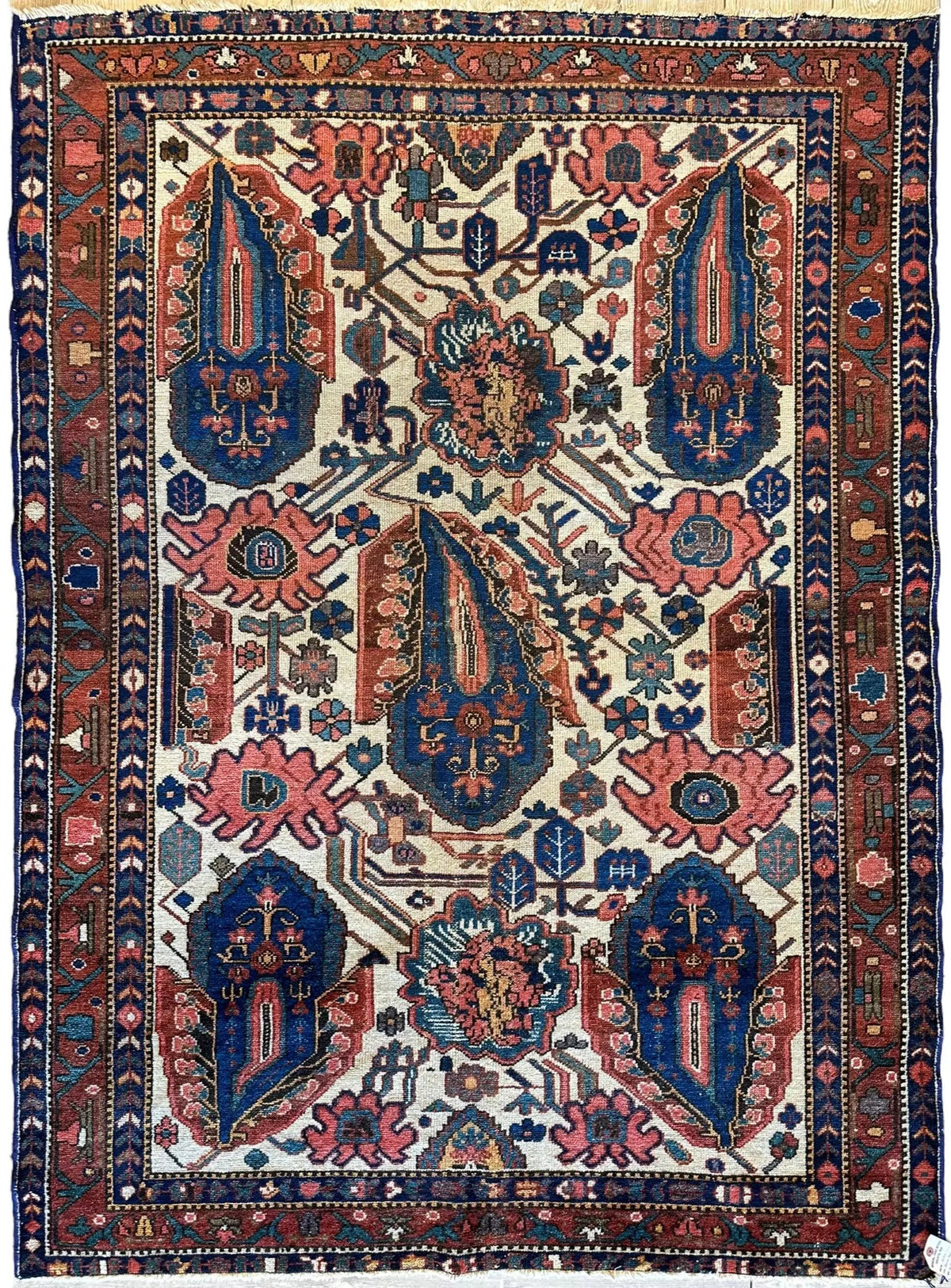 Antique Persian Malayar Circa 1900 4’10 x 6’7” Rugistan