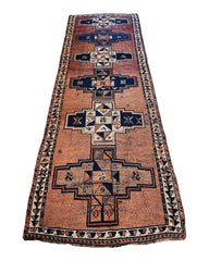 Antique Luri Persian Tribal Rug 4’4”x12’9” Rugistan