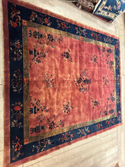 Antique Nicholas Chinese Art Deco Rug - 8'2" X 9'9" Rugistan