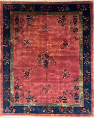 Antique Nicholas Chinese Art Deco Rug - 8'2" X 9'9" Rugistan