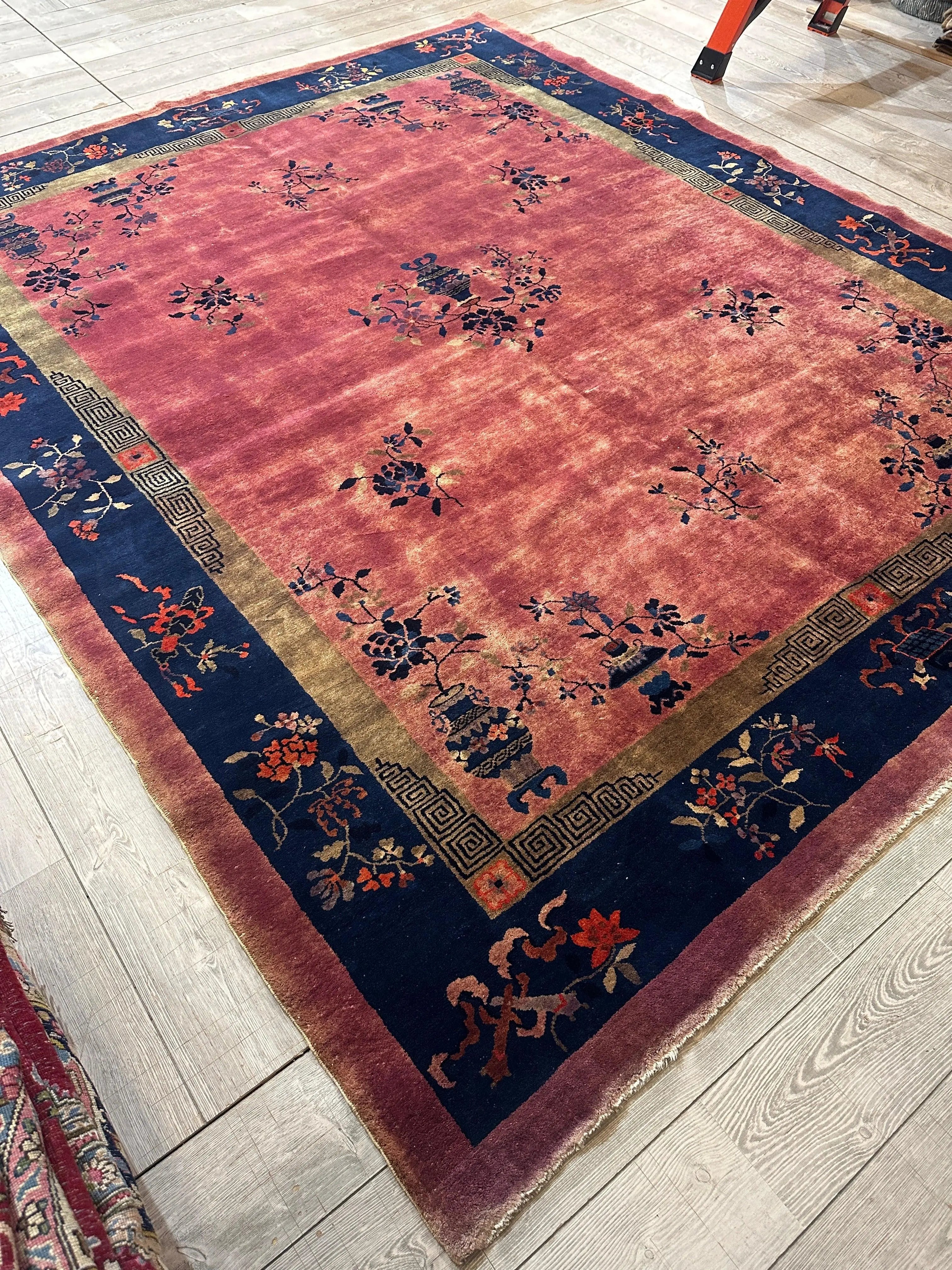Antique Nicholas Chinese Art Deco Rug - 8'2" X 9'9" Rugistan