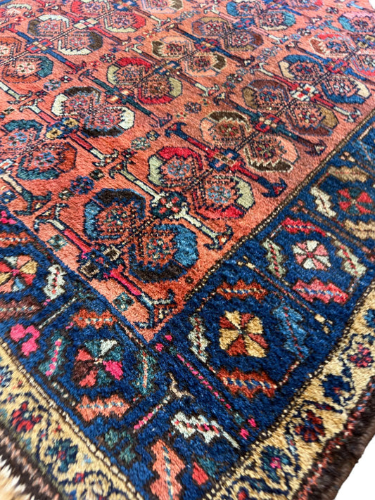 Antique One of Kind Persian Hamedan Enjelas Rug 3’11” x 4’4” Rugistan