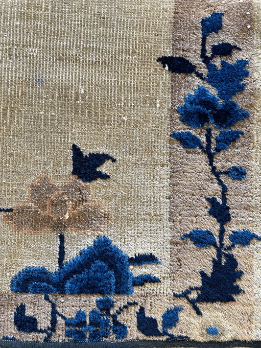 Antique Small Art Deco Chinese Rug 24” x 30” Rugistan