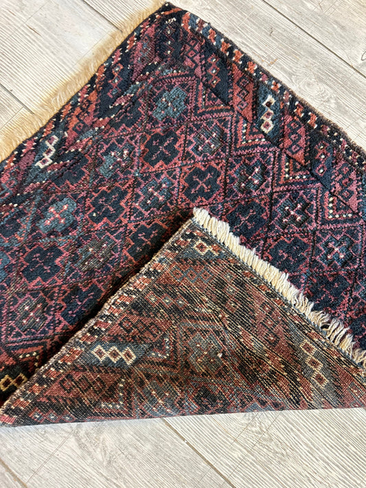 Antique Tribal Baluch Bag Bag Face - 22" X 24" Rugistan