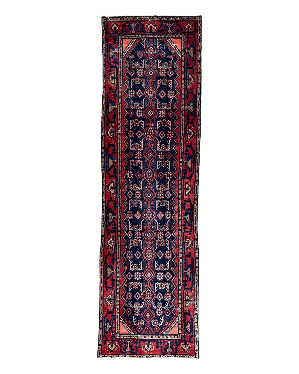 Antique Vegetable Dye Malayer Persian Runner Rug 3x10’4” Rugistan