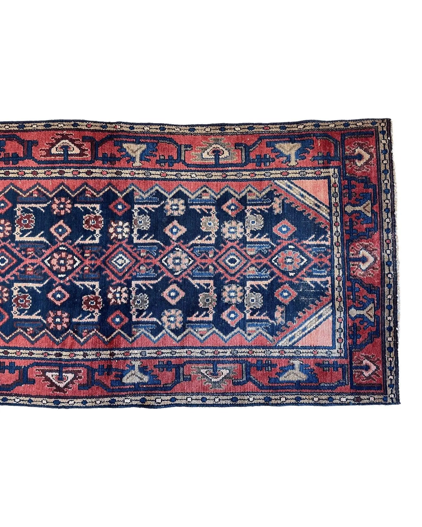 Antique Vegetable Dye Malayer Persian Runner Rug 3x10’4” Rugistan