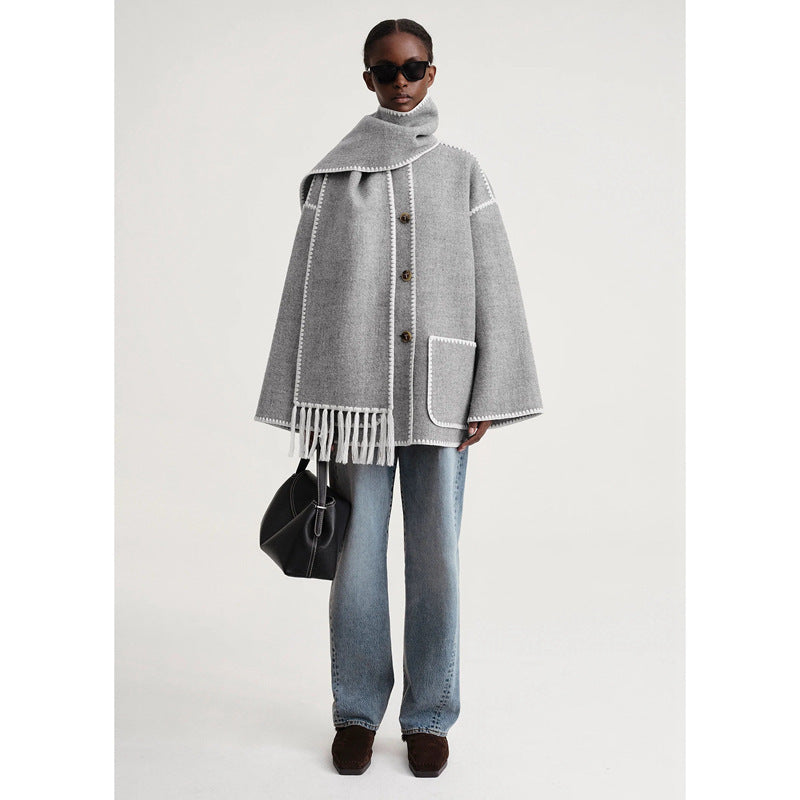 Loose-Cut Wool Coat | Effortless Elegance & Warmth