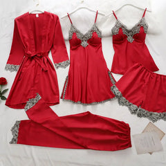 5pcs Pajama Set Women Family Shopolf