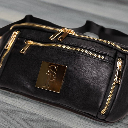 Black Leather Sling Bag Sole Premise