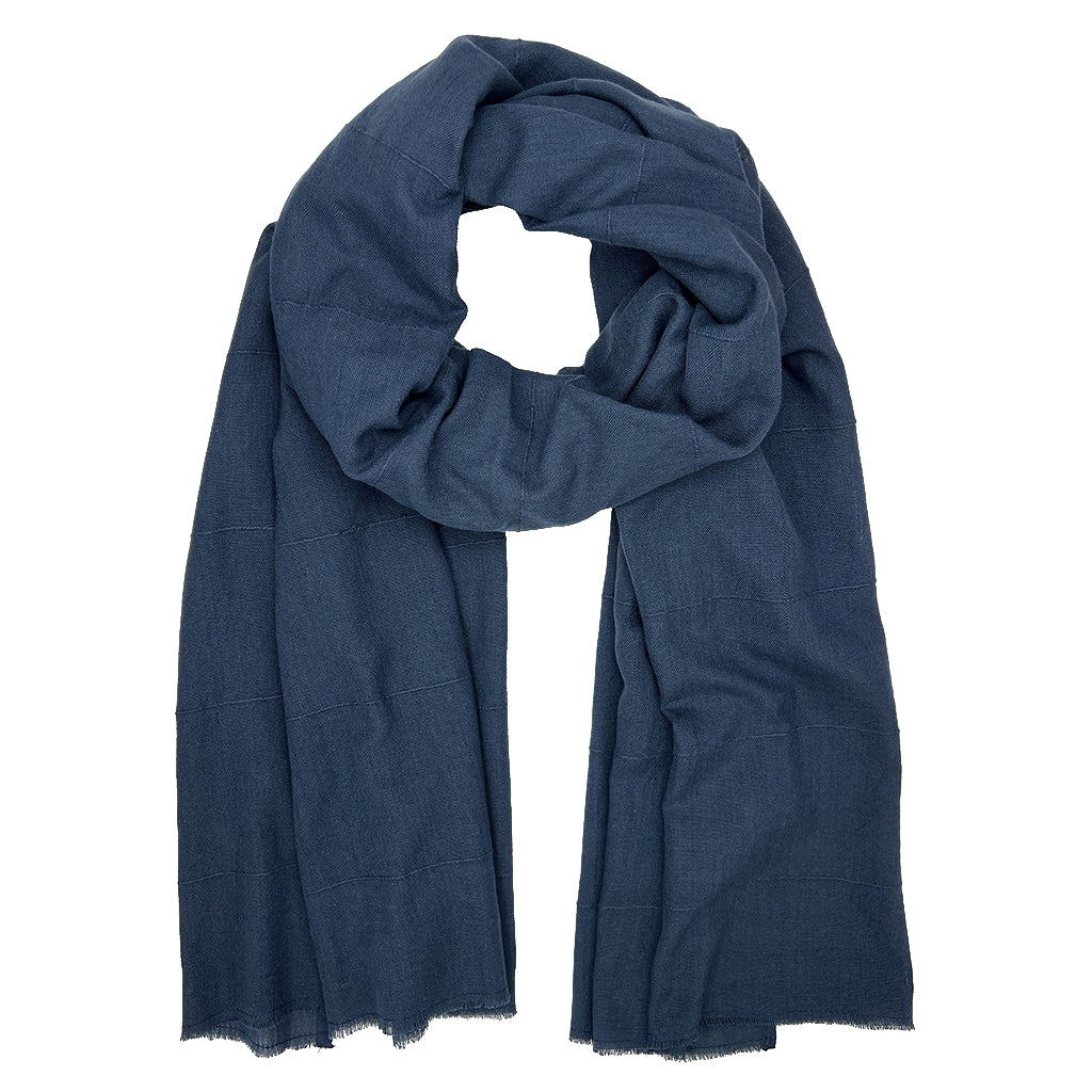 Blue scarf on a white background