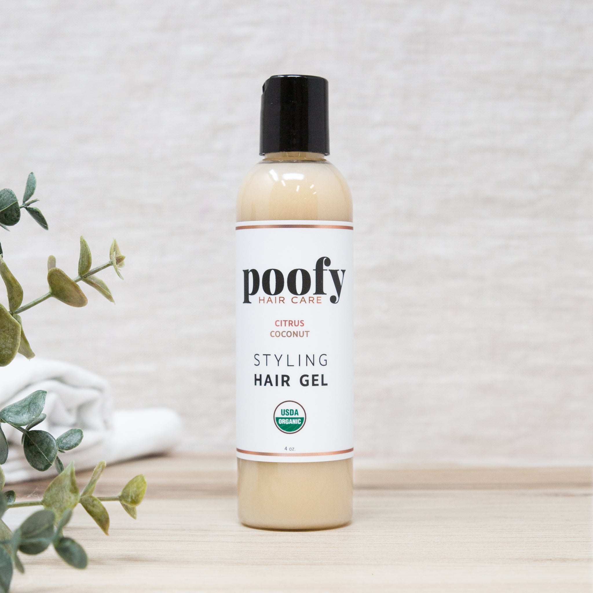 Citrus Coconut Styling Hair Gel Organic Poofy Organics