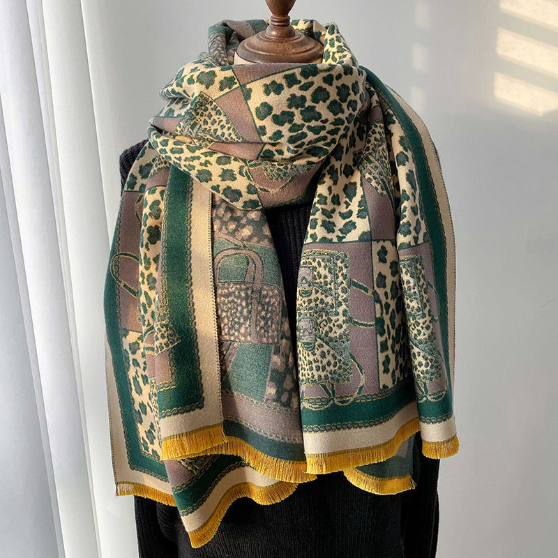 Leopard Jacquard Scarf